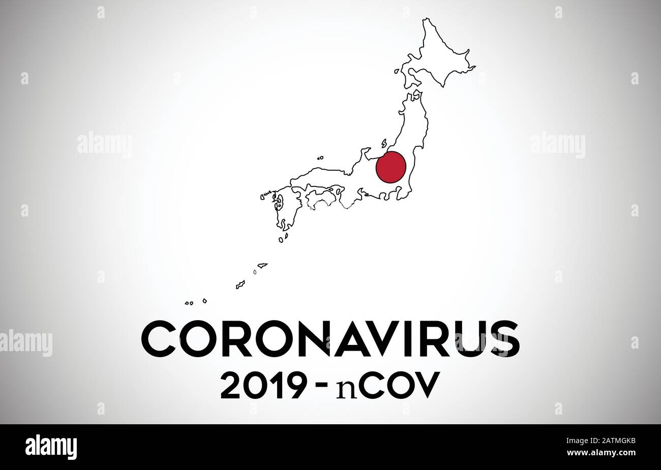 Coronavirus In Japan And Country Flag Inside Country Border Map