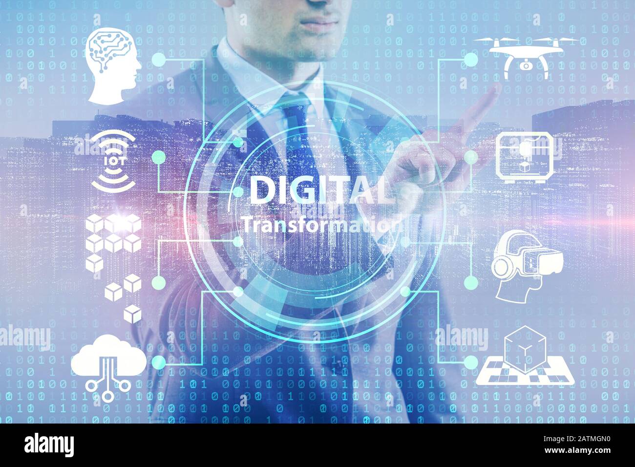 The digital transformation and digitalization technology concept Stock ...
