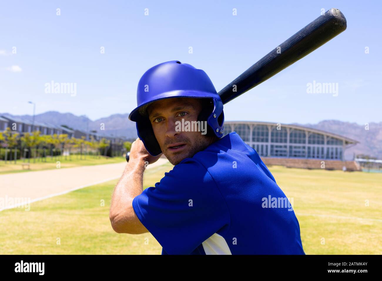 Baseball playing ready to shoot Stock Photo Alamy