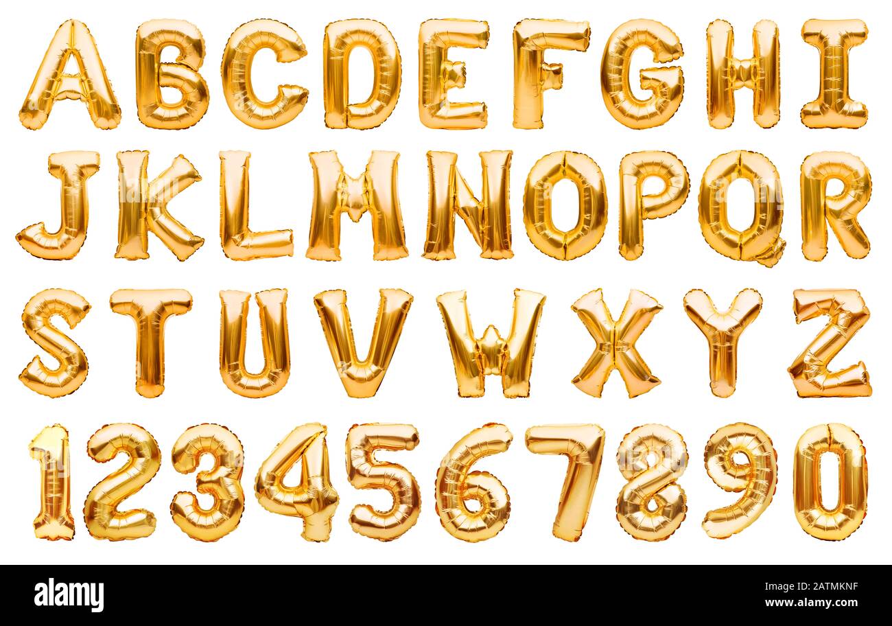 gold foil alphabet balloons