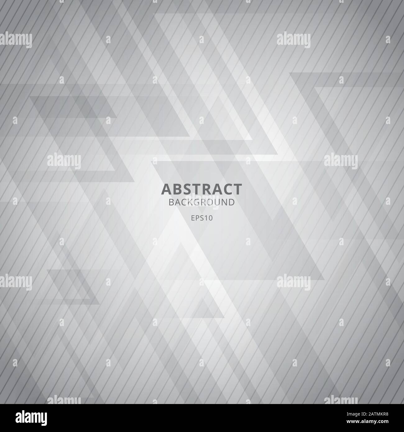 Abstract white and gray geometric triangles overlap background with diagonal lines pattern. Vector illustration Stock Vector