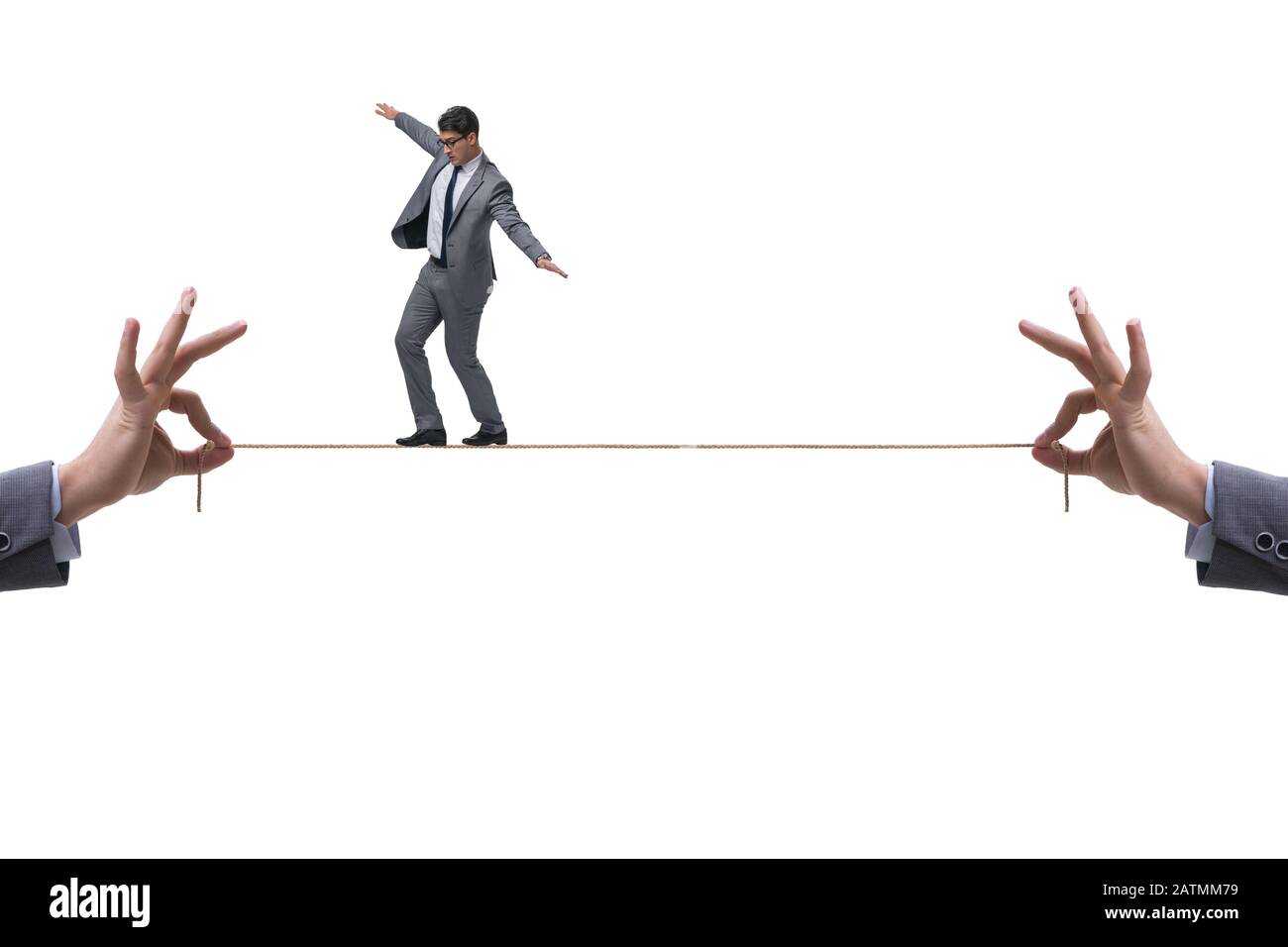 Circus tightrope walk Cut Out Stock Images & Pictures - Alamy