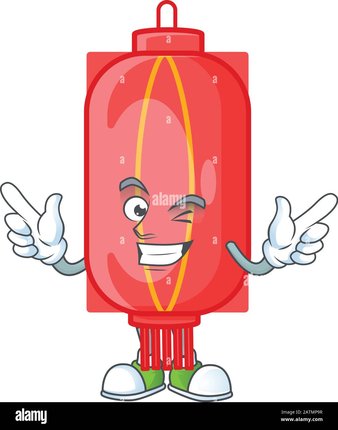Funny face chinese traditional paper cartoon character style with Wink ...