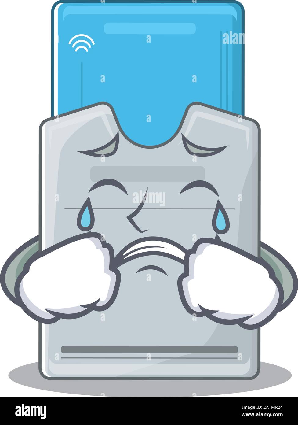Sad of key card cartoon mascot style Stock Vector Image & Art - Alamy