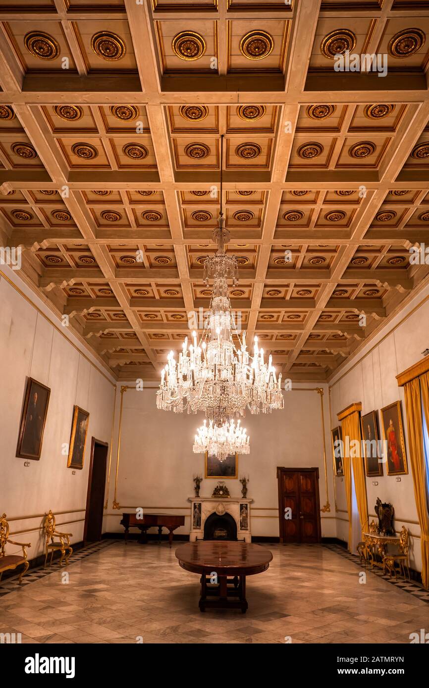 The Grandmaster Palace interior in Valletta, the State Dining Room Stock Photo