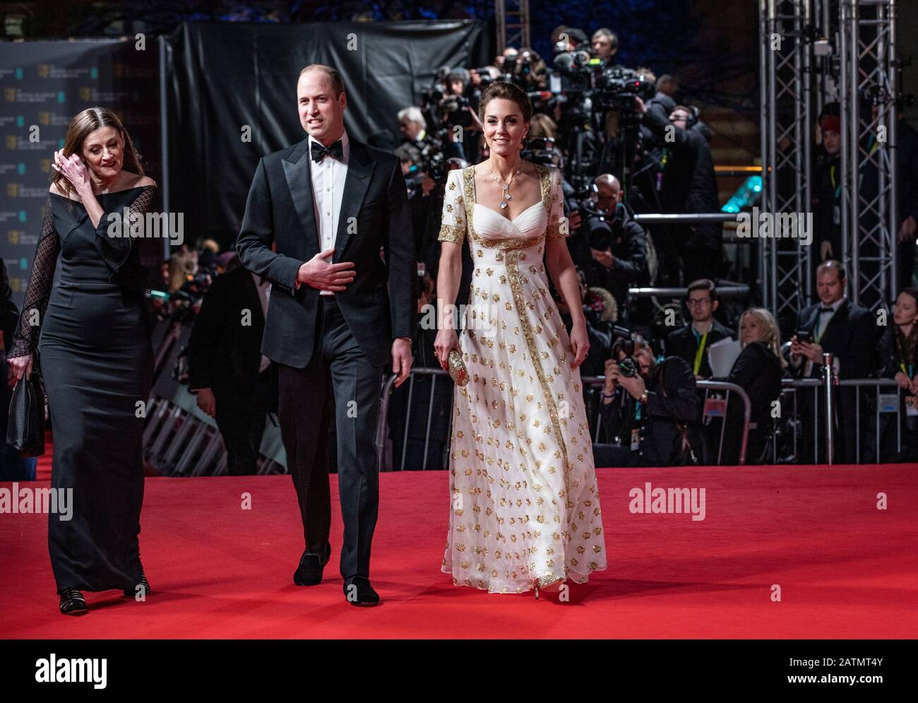 Prince William and Catherine Duchess of Cambridge attend The British Academy Film Awards at the Royal Albert Hall, Kensington, London, UK Stock Photo