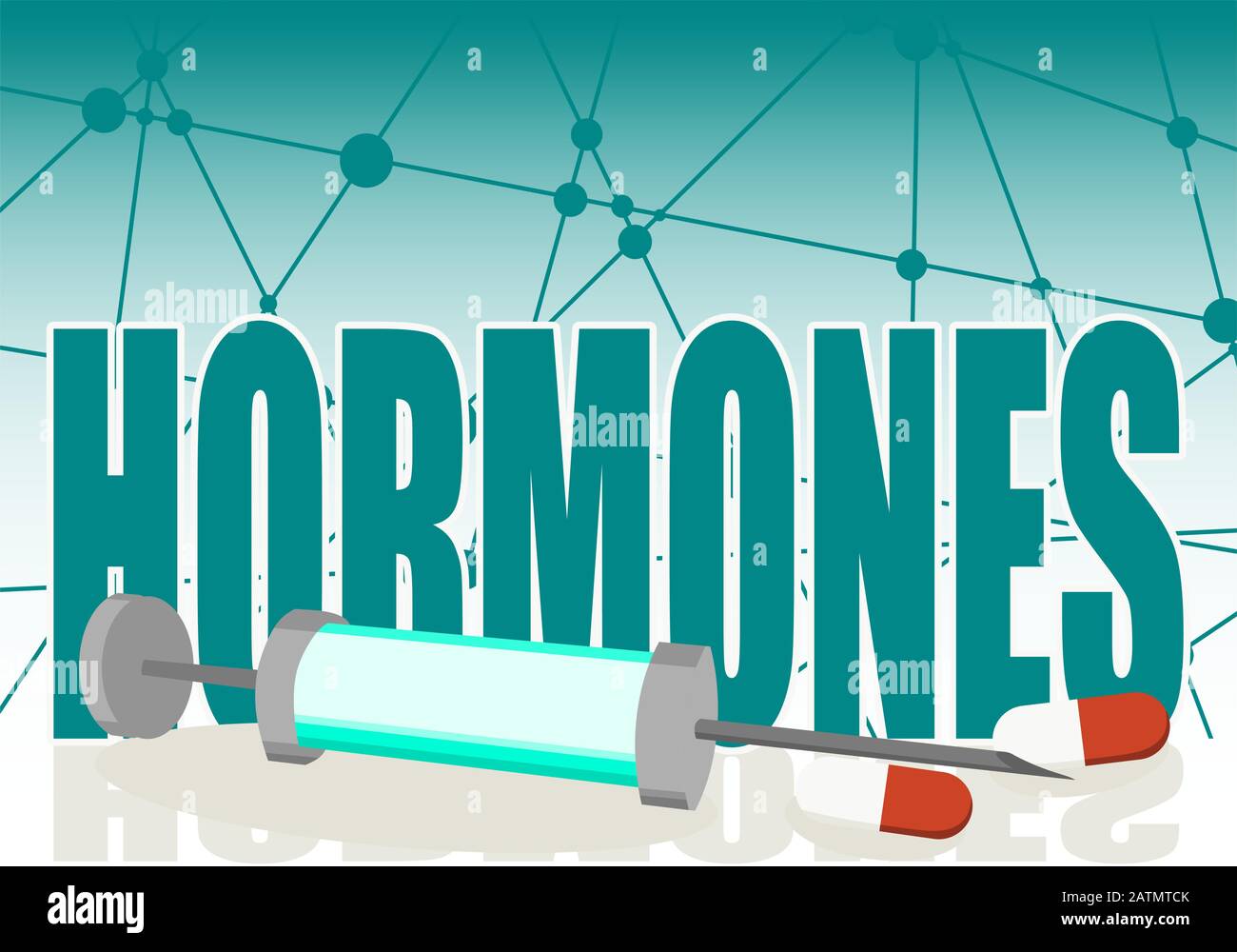 Hormones science concept Stock Vector