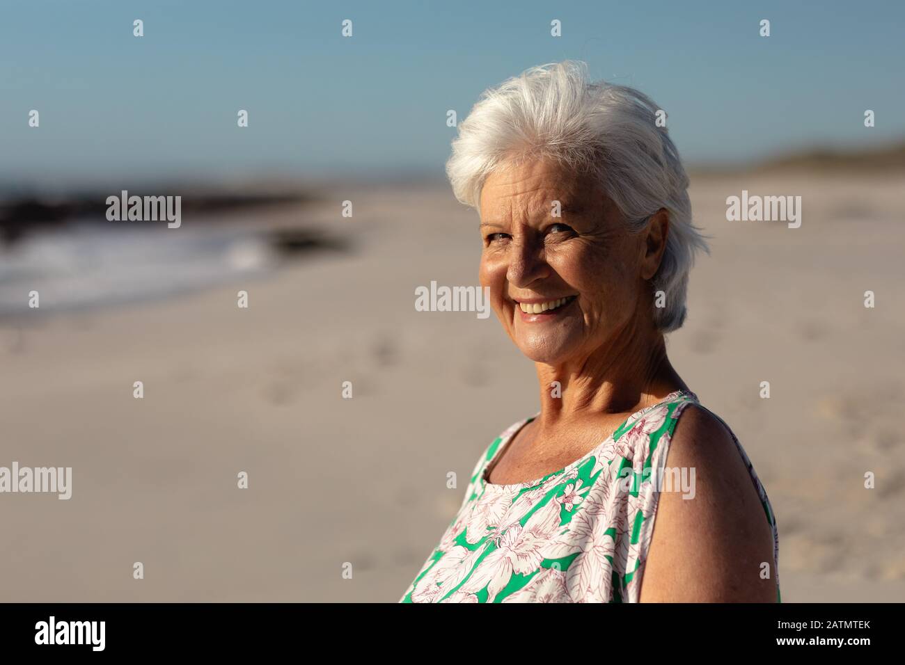 Old Woman Smiling At The Beach Stock Photo Alamy old-woman-smiling-at-the-beach-stock-photo-alamy