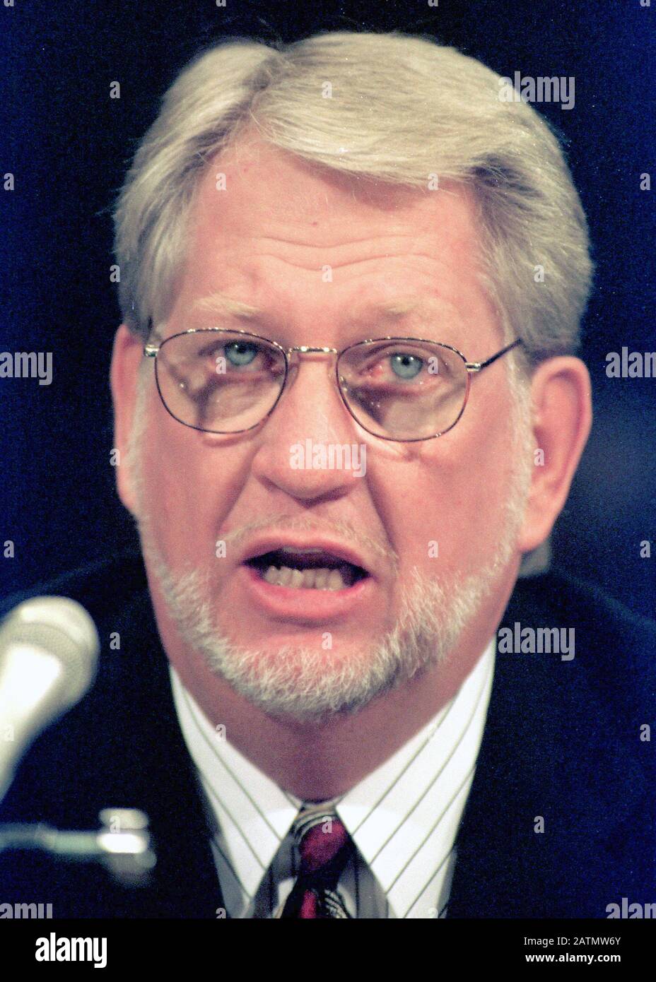 Bernard J. Ebbers, President and CEO, MCIWorldCom testifies at a hearing before the United States Senate Committee on the Judiciary on 'The MCI WorldCom/Sprint Merger -- A Competition Review' on 4 November, 1999 in Washington, DC.Credit: Ron Sachs/CNP | usage worldwide Stock Photo
