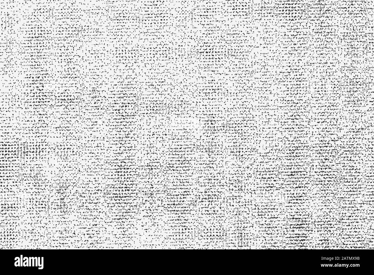Abstract grunge overlay fabric texture. Vector illustration of black and white grunge background for your design Stock Vector