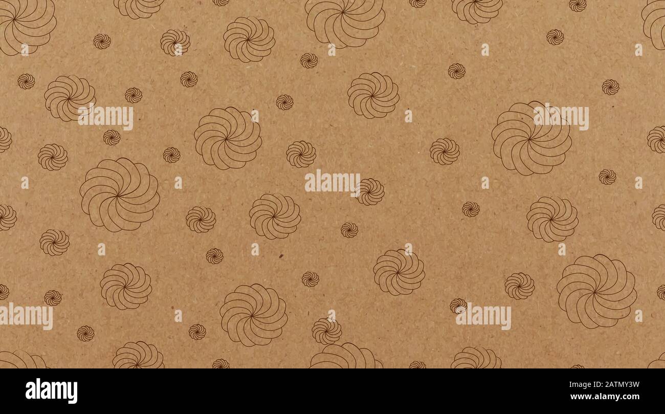 Vector kraft paper texture with marsmallows Stock Vector Image & Art