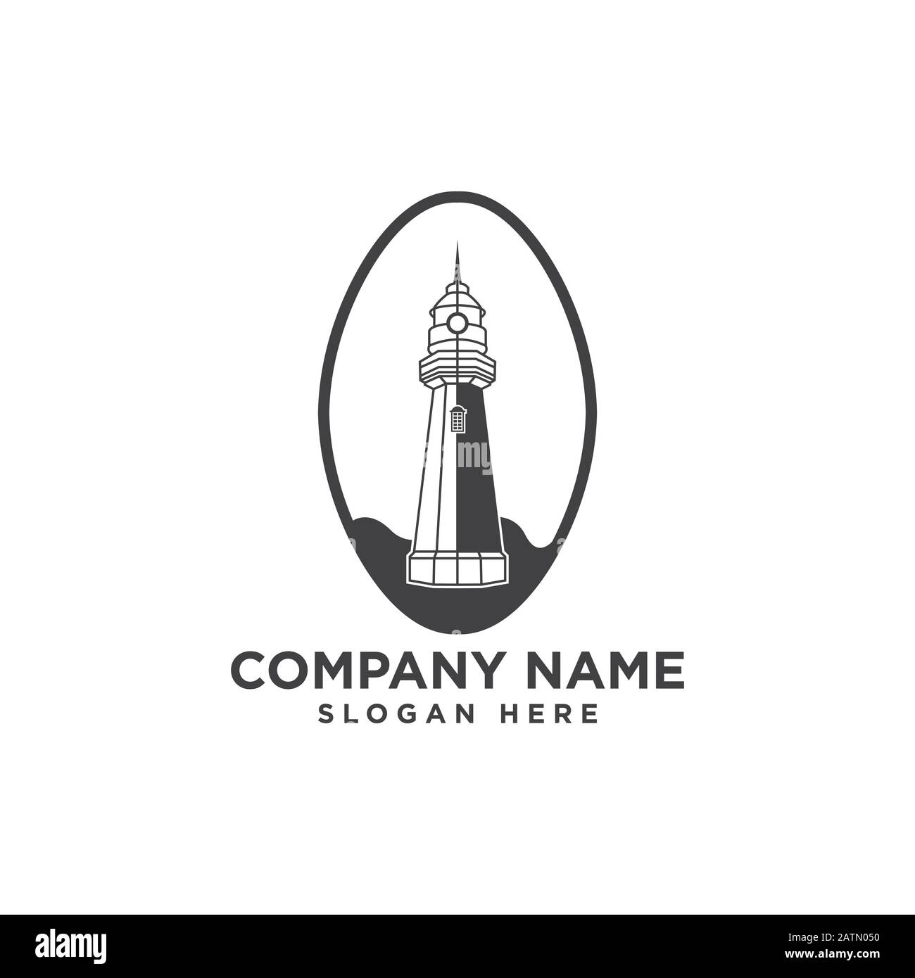 lighthouse on icon trendy and modern lighthouse on symbol for logo, web, app, UI. lighthouse on icon simple sign. lighthouse on icon flat vector illus Stock Vector