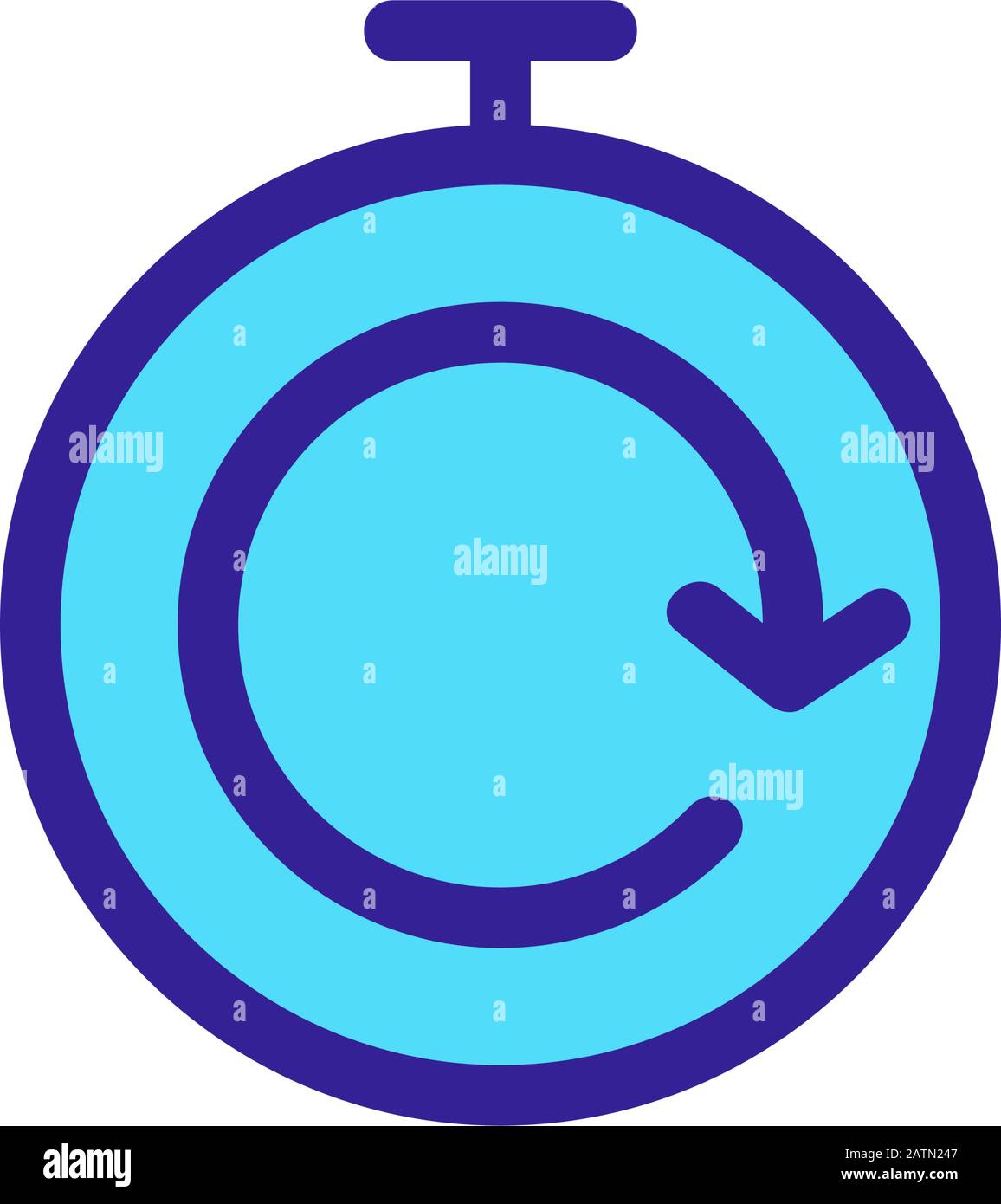 Update the stopwatch icon vector. Isolated contour symbol illustration ...