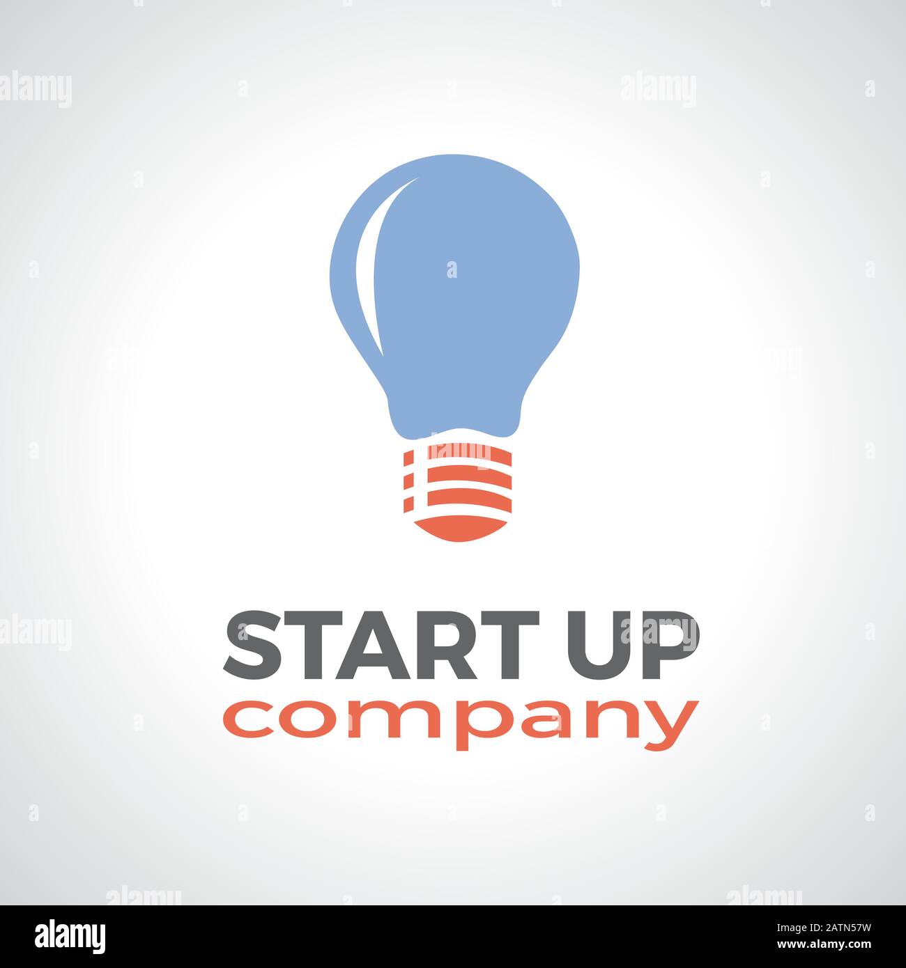 Vector concept startup and innovation, blue lamp Stock Vector Image ...