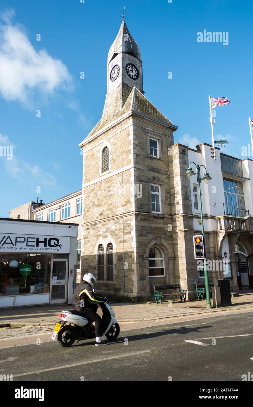 The Clock Tower in The Platt in Wadebridge Town Centre in Cornwall