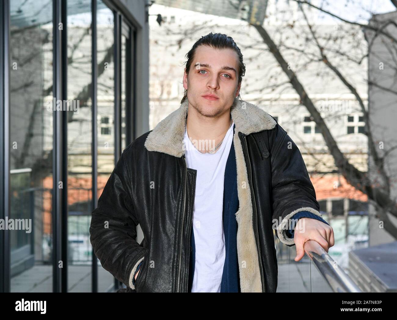 Berlin, Germany. 27th Jan, 2020. Actor Jonas Dassler at a press appointment. Credit: Jens Kalaene/dpa-Zentralbild/dpa/Alamy Live News Stock Photo