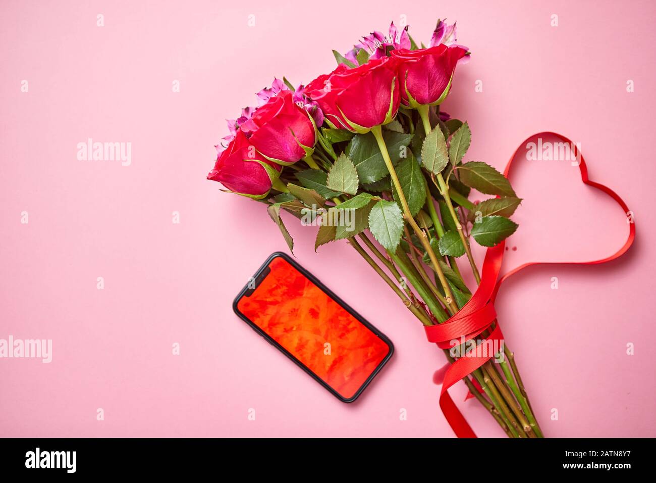 Heart Shaped Bouquet Of Beautiful Rose Flowers In The Gift Box Handmade  Pink And Red Bouquet Rose In Love Hart Shape Valentine In Closeup A Box In  The Shape Of A Heart