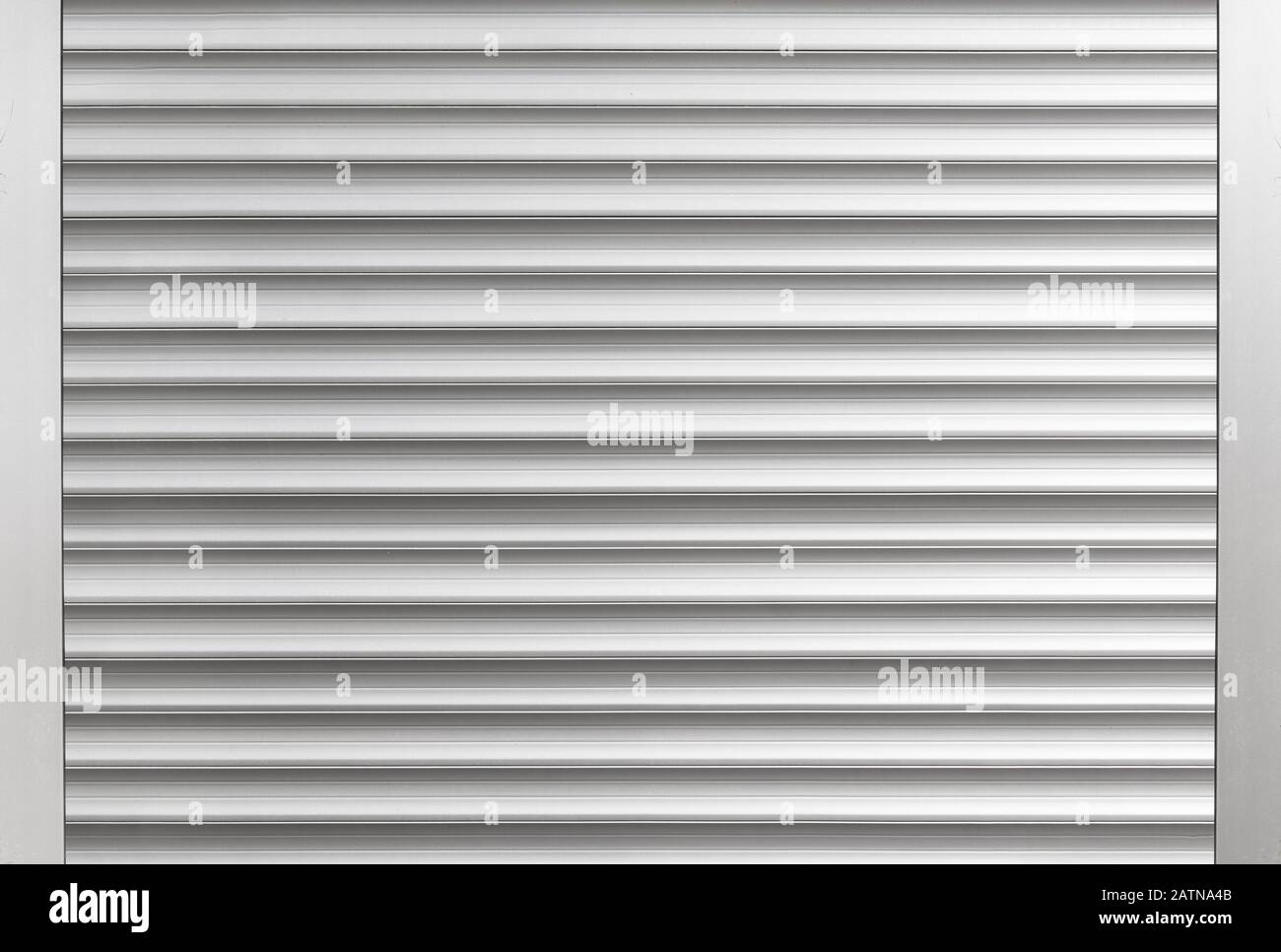 Garage or store roller shutter. Protect System for garage and shop. Pattern, background and Texture concept Stock Photo