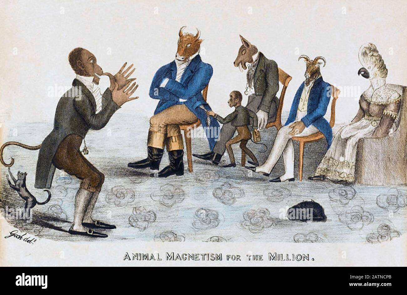 ANIMAL Contemporary 18th century cartoon satirising the