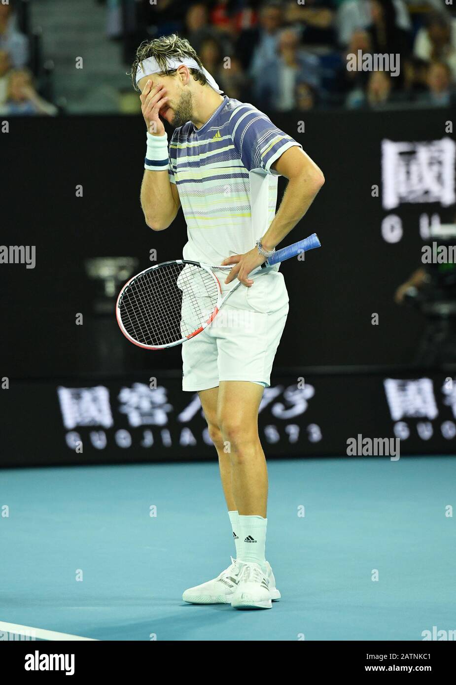 Melbourne Park  Australian Open  Day 14 02/02/20 Mens Singles Final Dominic Thiem (AUT)  dejection Photo Roger Parker International Sports Fotos Ltd Stock Photo