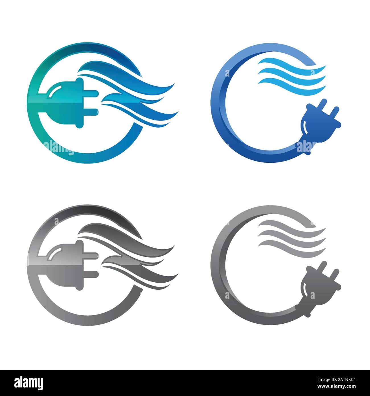 Electronic technology - vector logo concept illustration. Lightning logo. Electricity power logo. Stock Vector