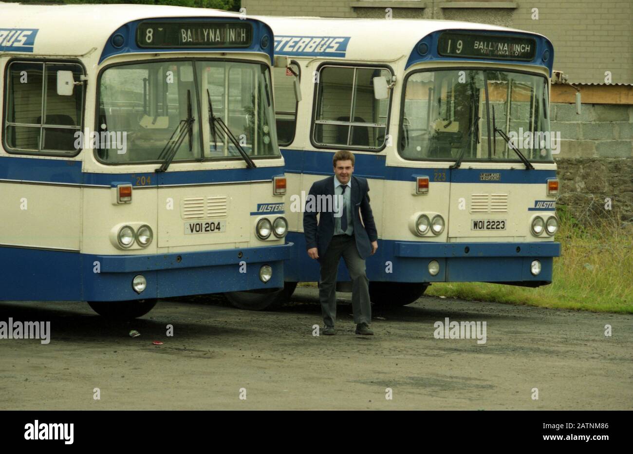 Ulsterbus is a public transport operator in Northern Ireland and operates bus services outside Belfast. It is part of Translink (the brand name for the subsidiary operating companies of the Northern Ireland Transport Holding Company – NITHCo), which also includes Northern Ireland Railways and Metro Belfast. Stock Photo