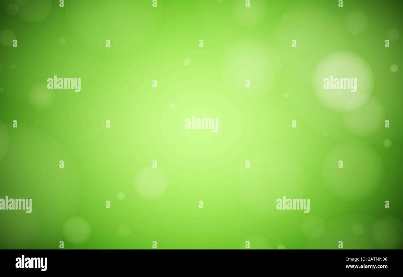 green lush bokeh background with circular blurs vector illustration Stock Vector