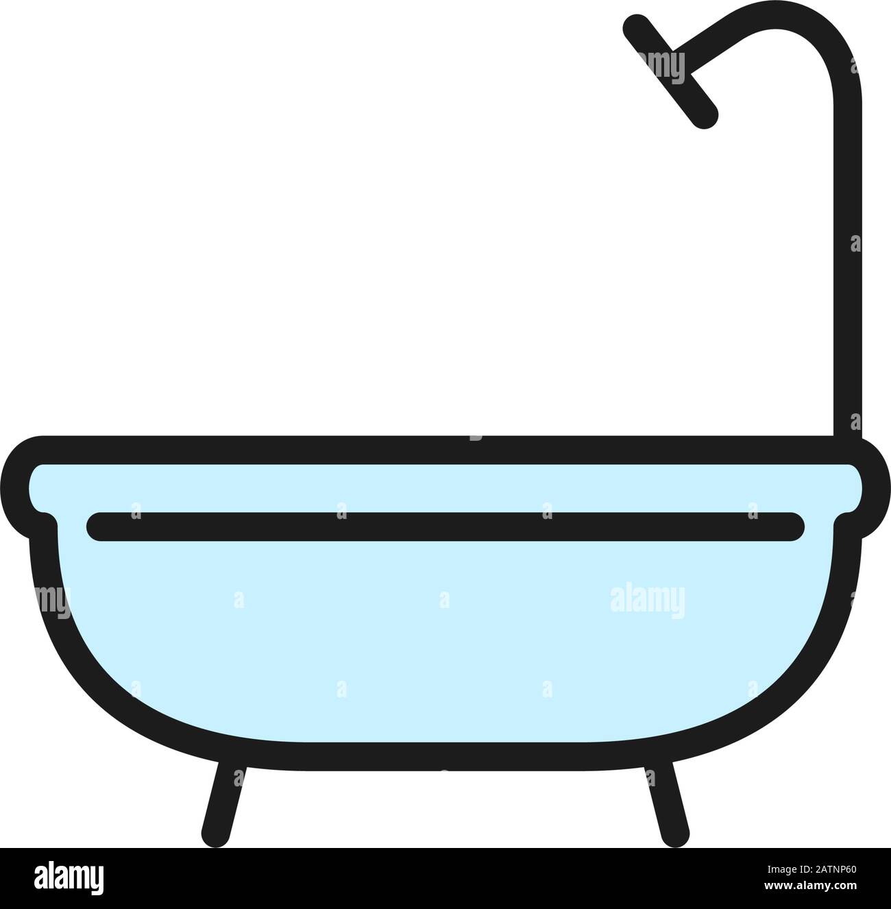 Bathtub water isolated icon Stock Vector Images - Alamy