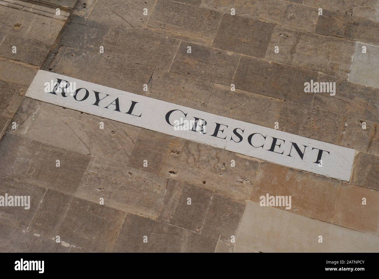 Street sign on the wall of a house: Royal Crescent, Bath, Somerset, Avon, England, United Kingdom Stock Photo