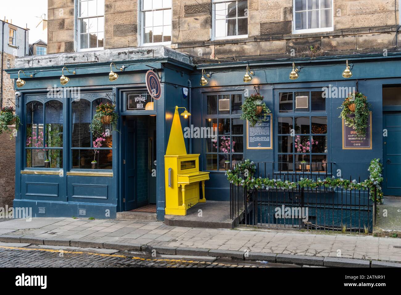 The Voyage of Buck Pub on William Street in the West End of Edinburgh, Scotland, United Kingdom Stock Photo