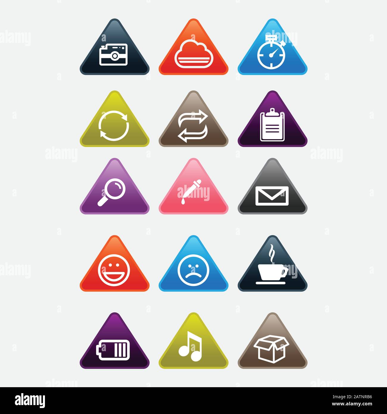 Complete vector set of mobile phones and smartphones interface outline