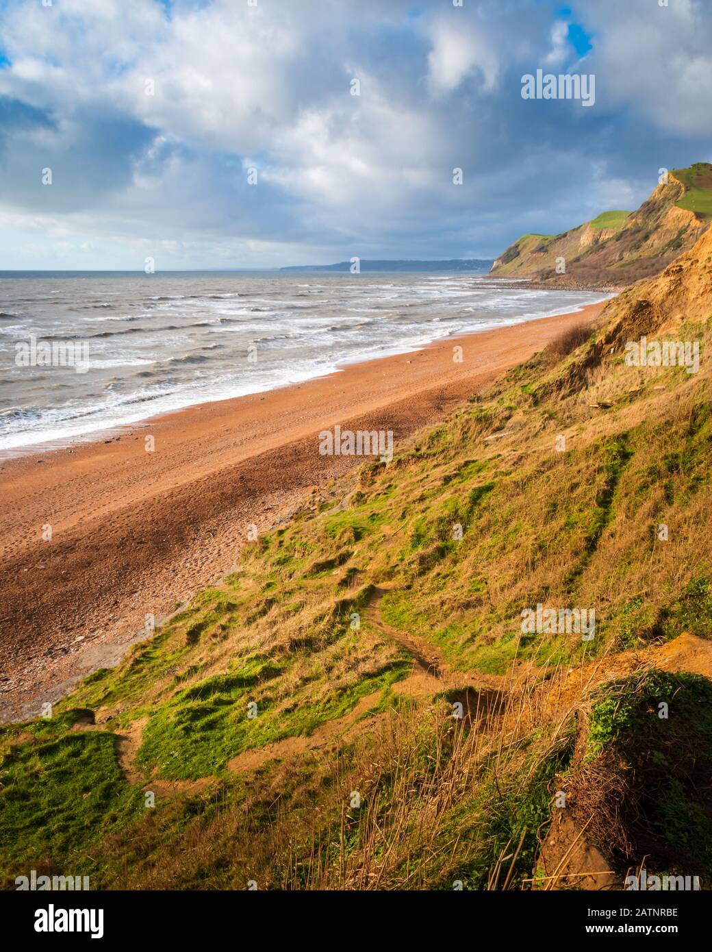 The cliffs of the Dorset coast Stock Photo