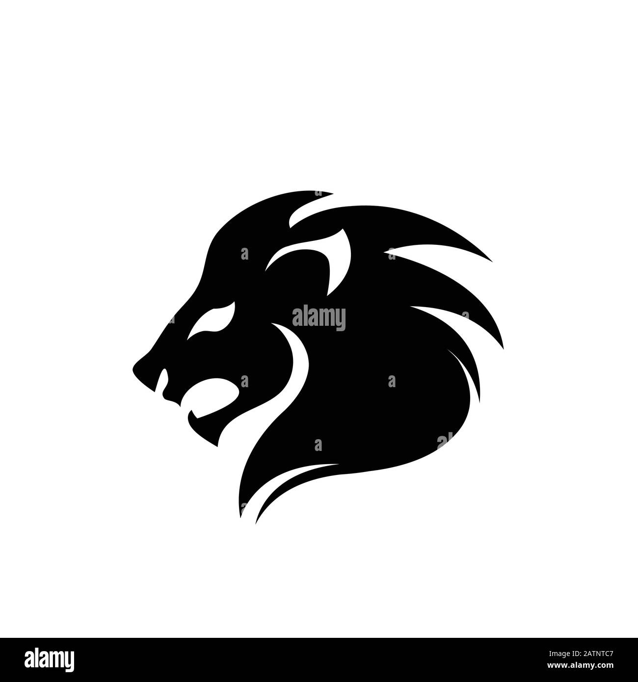 Wild lion head graphic illustration. Design element.Eps 10 Stock Vector