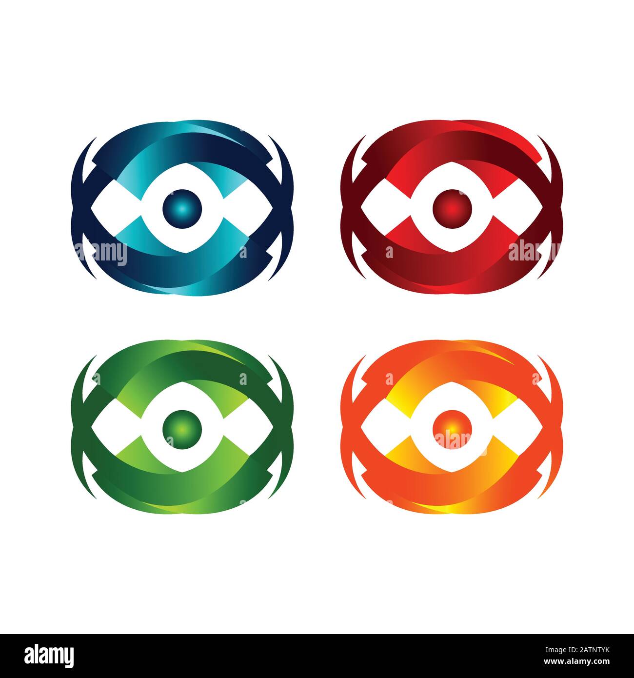 Abstract circle logo template. Round ring circle and infinity loop ...