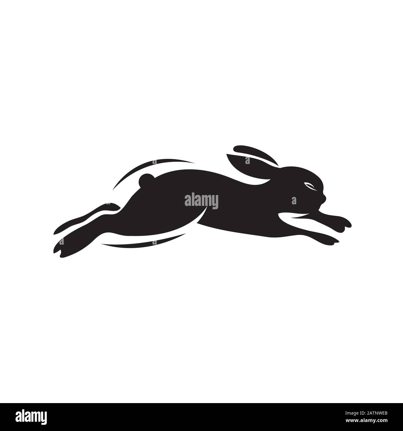 Rabbit icon vector isolated on white background Stock Vector