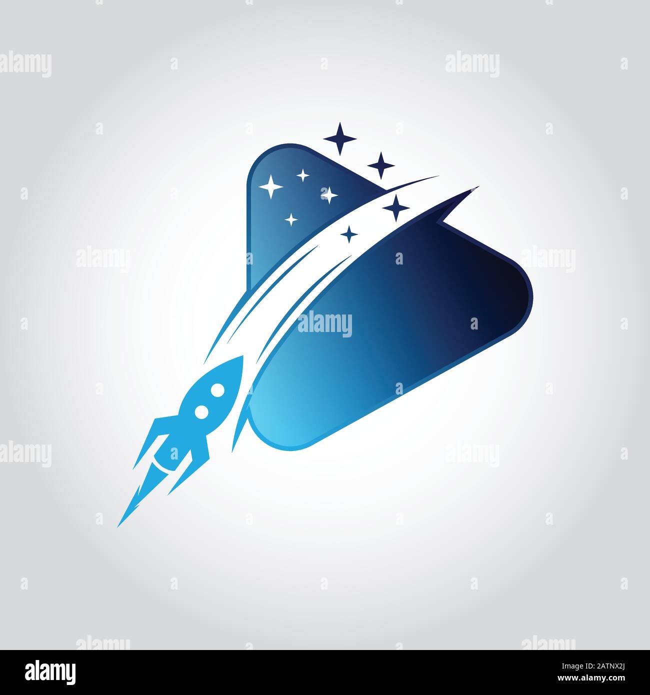 Space travel to the moon.Space rocket launch.Project start up and development process.Innovation productcreative idea.Management. Stock Vector