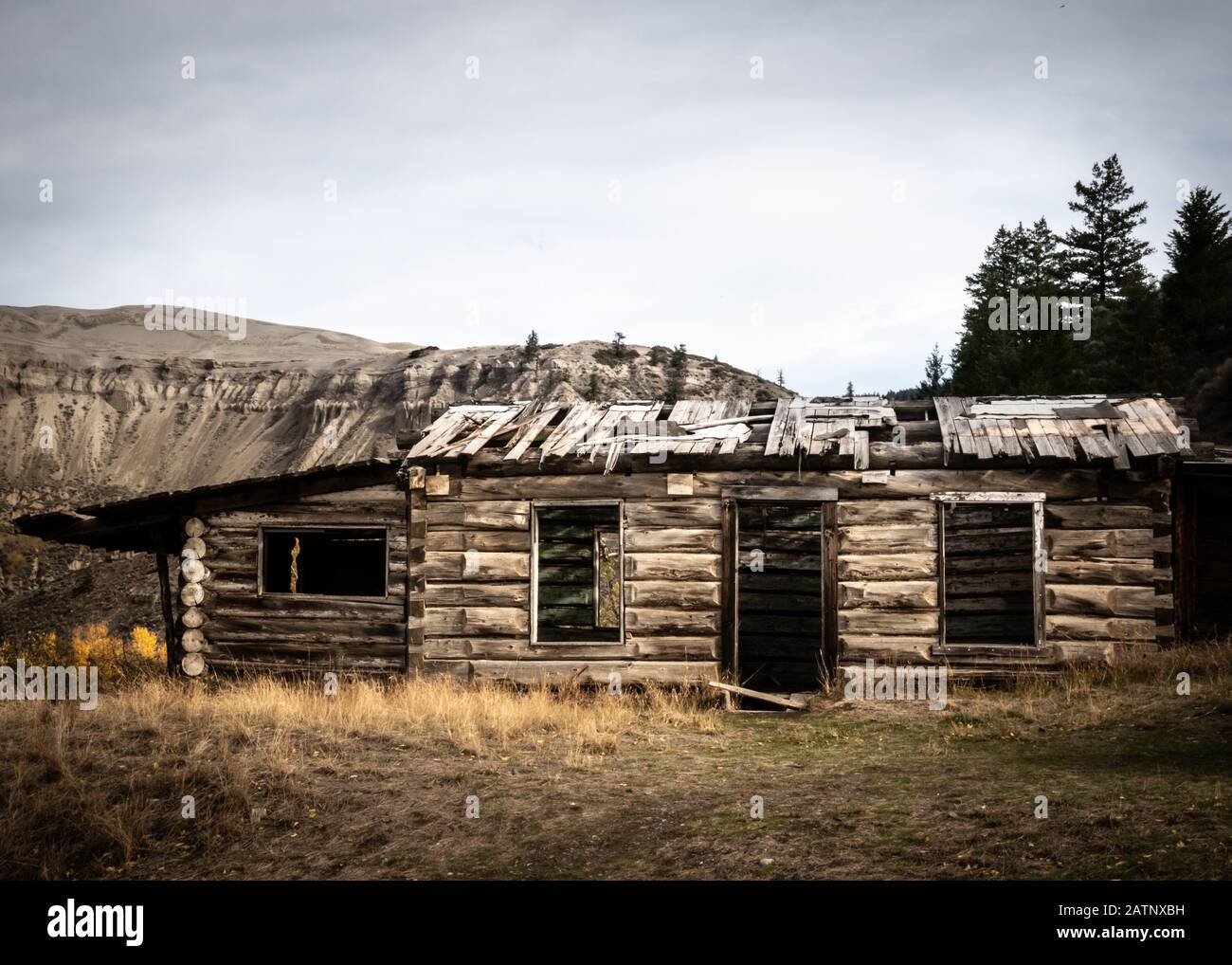 A relict of the first pioneers: The old, rustic building of the Potwell ...