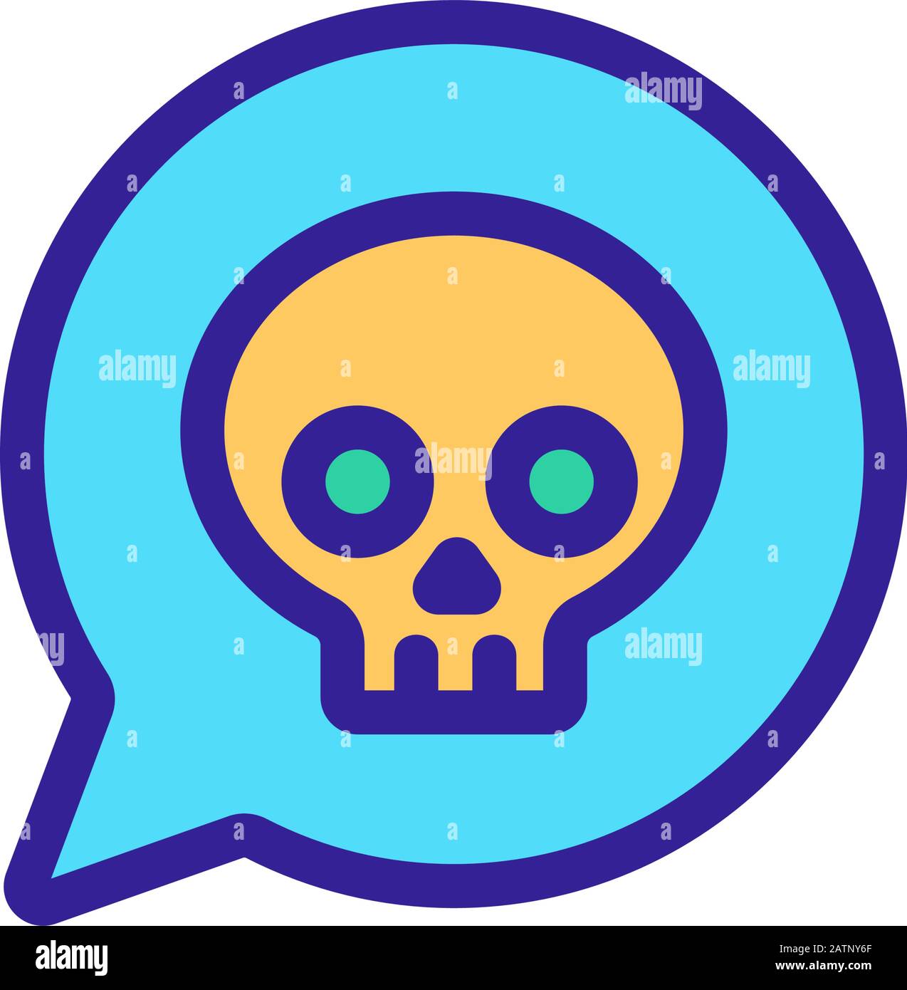 Alert poisoning icon vector. Isolated contour symbol illustration Stock ...