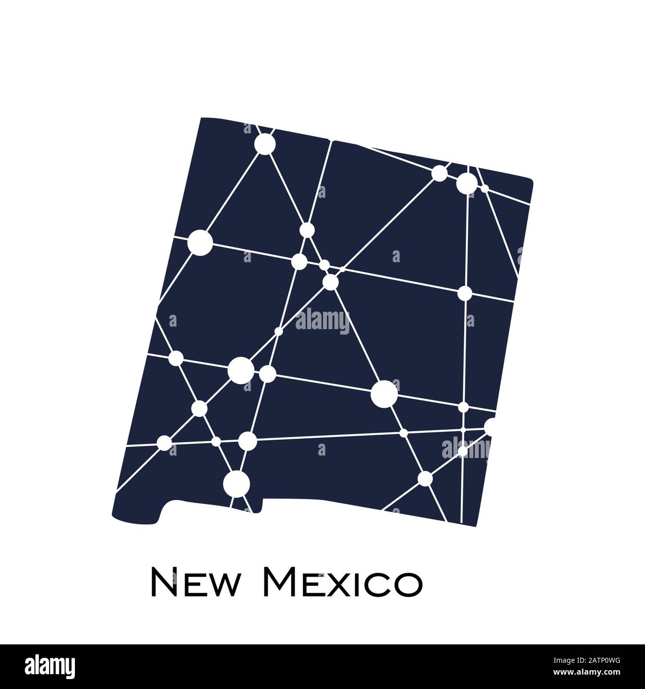 New Mexico state map Stock Vector Image & Art Alamy