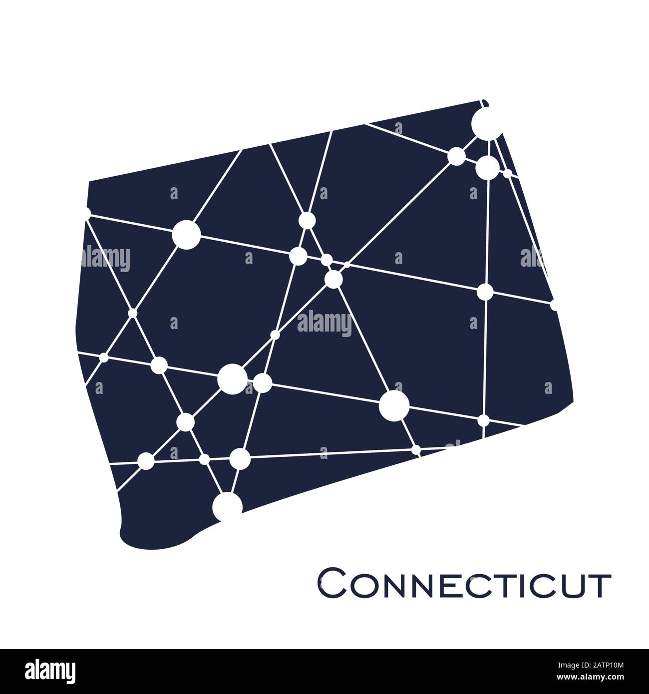Connecticut state map Stock Vector Image & Art Alamy