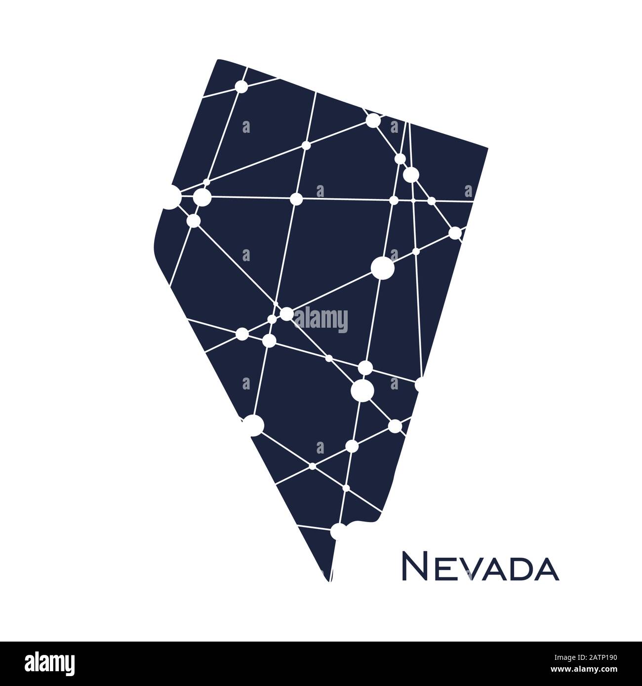 Nevada state map Stock Vector Image & Art - Alamy