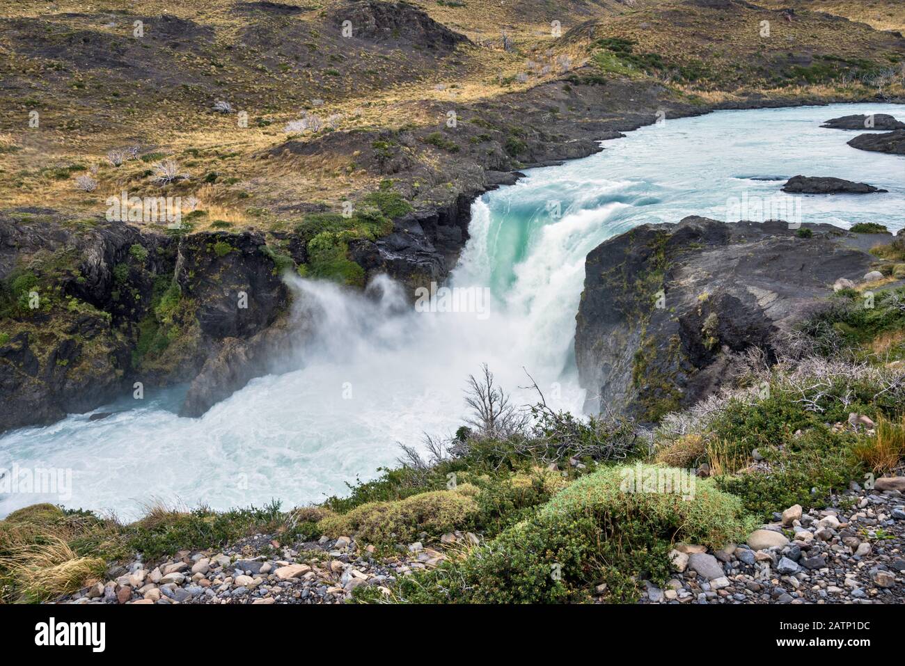 Salto Grande waterfall, Torres del Paine National Park, Patagonia ...