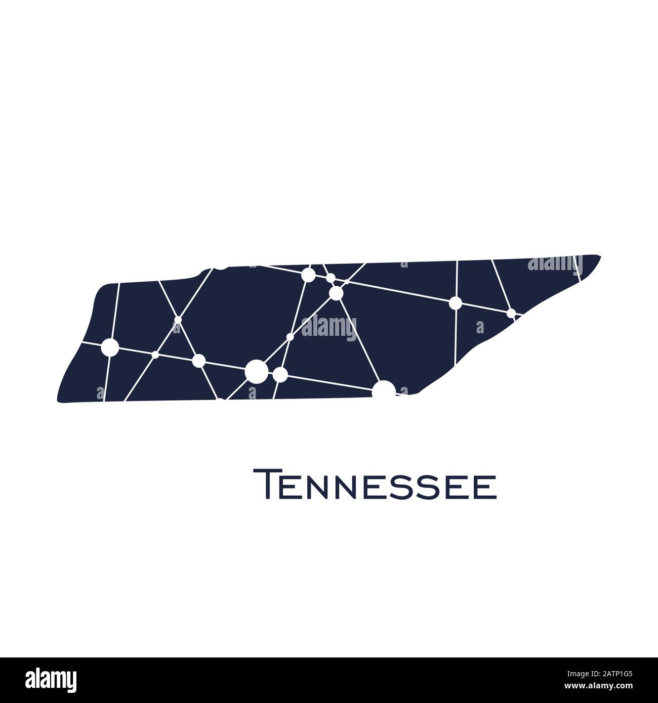 Tennessee state map Stock Vector Image & Art Alamy