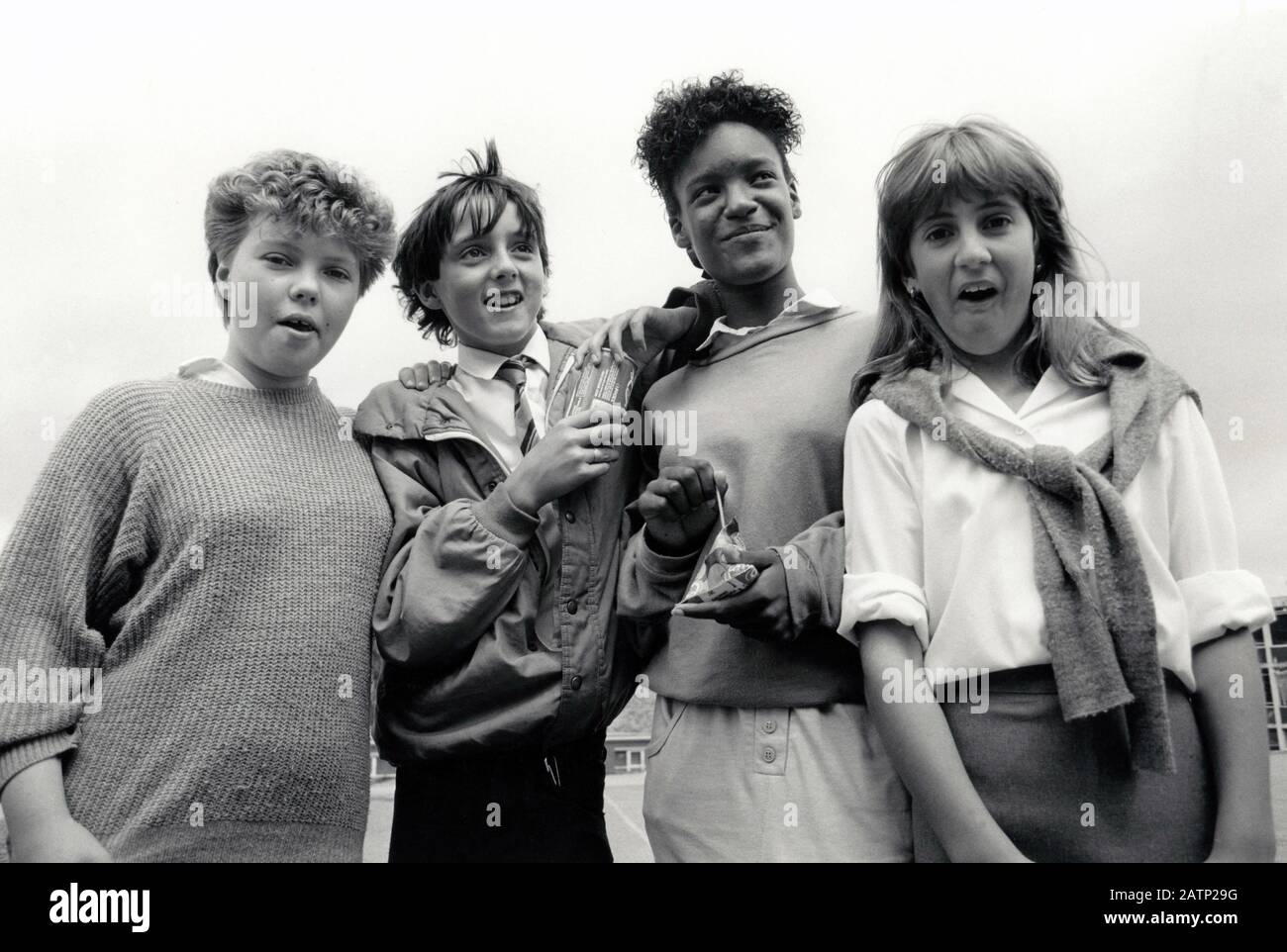 Secondary schoolchildren, Nottingham UK 1987 Stock Photo