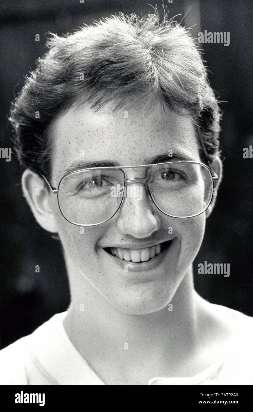 Teenage boy Nottingham UK 1988 Stock Photo
