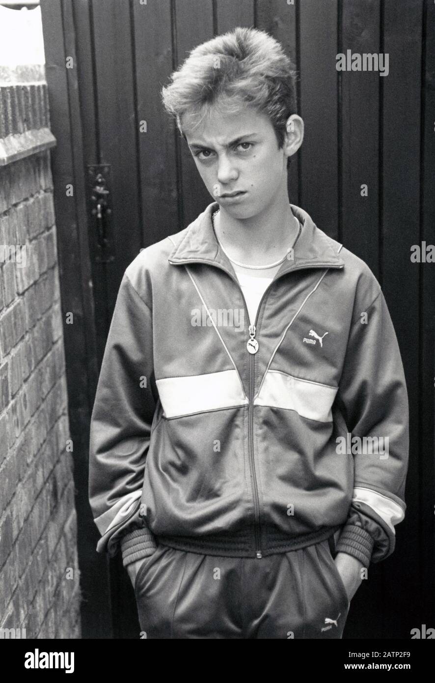 Teenage boy Nottingham UK 1988 Stock Photo