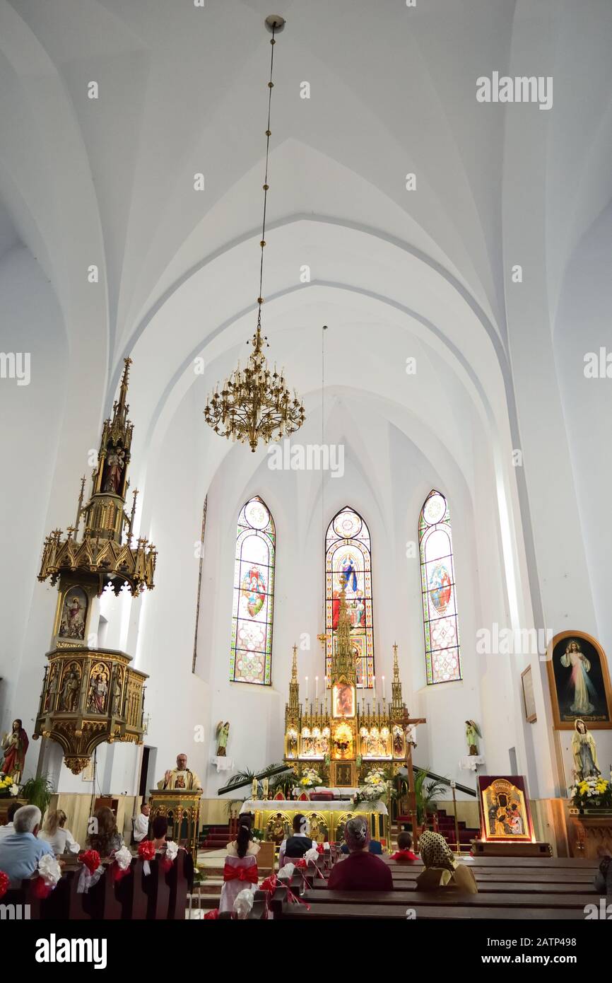 wedding ceremony at Cacica roman catholic church Stock Photo