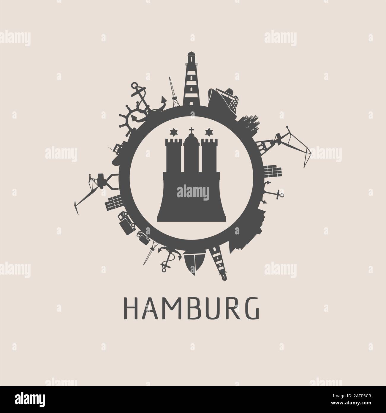 Commercial seaport abstraction Stock Vector Image & Art - Alamy
