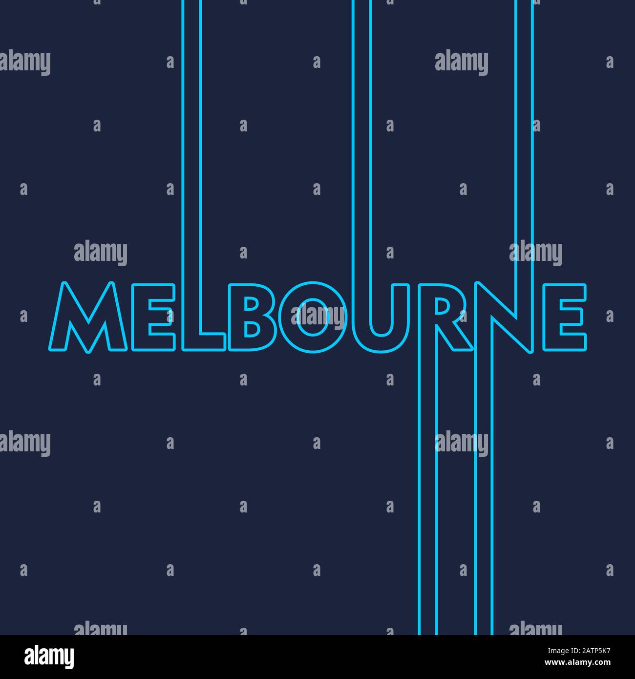 Melbourne city name Stock Vector Image & Art Alamy