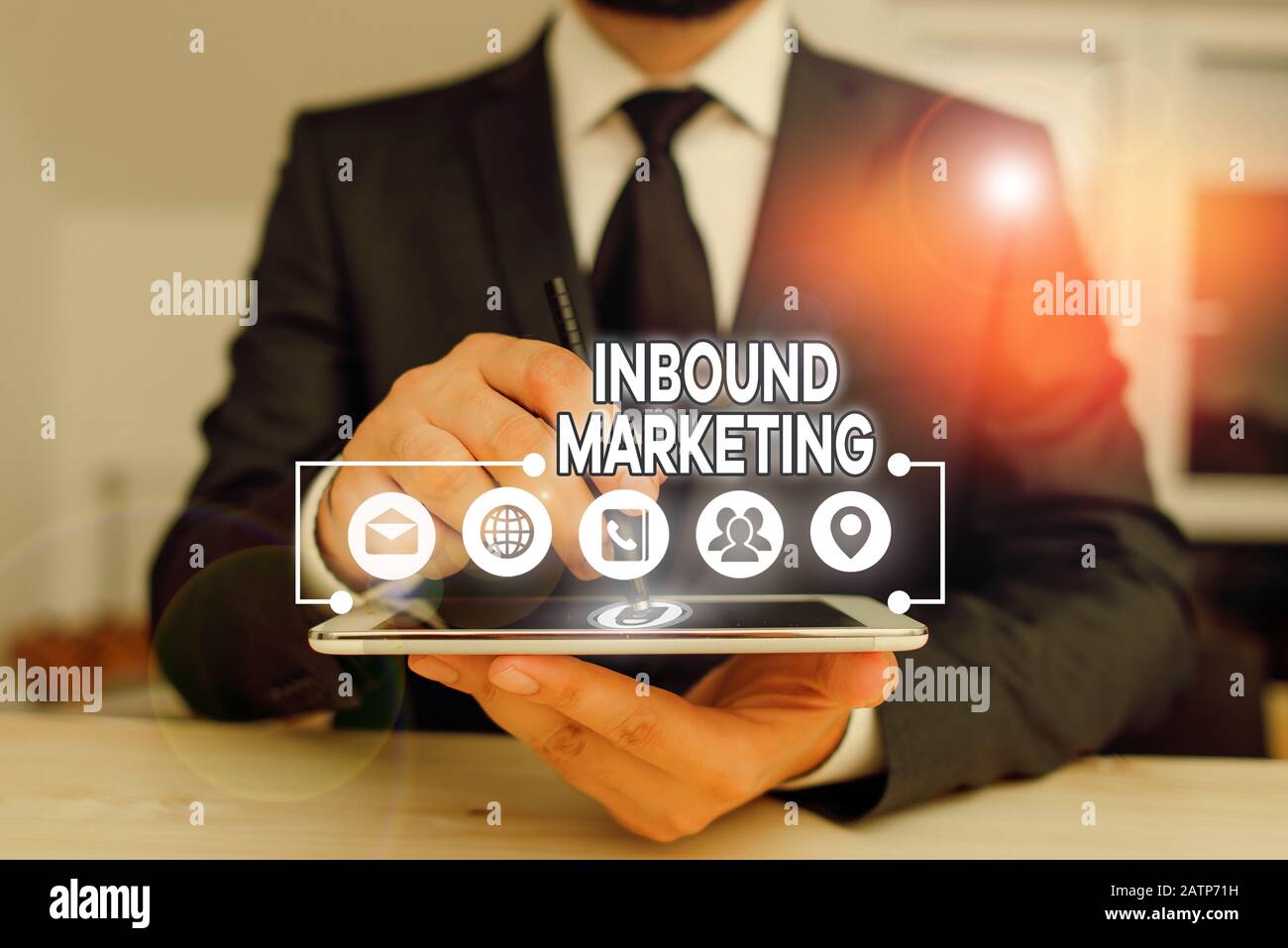 Conceptual hand writing showing Inbound Marketing. Concept meaning a ...